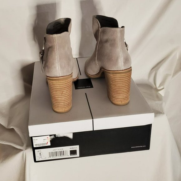Dolce Vita “Levi” Suede Peep Toe Bootie in Gray Sz 9.5- Shipping Incl - Picture 4 of 15